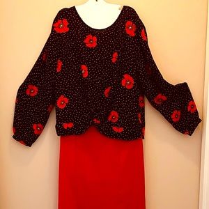 Long sleeves cropped blouse 👚